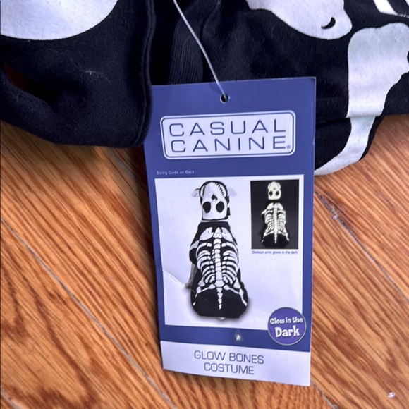 Casual Canine Glow Bones Costume - Black and White - Picture 2 of 5